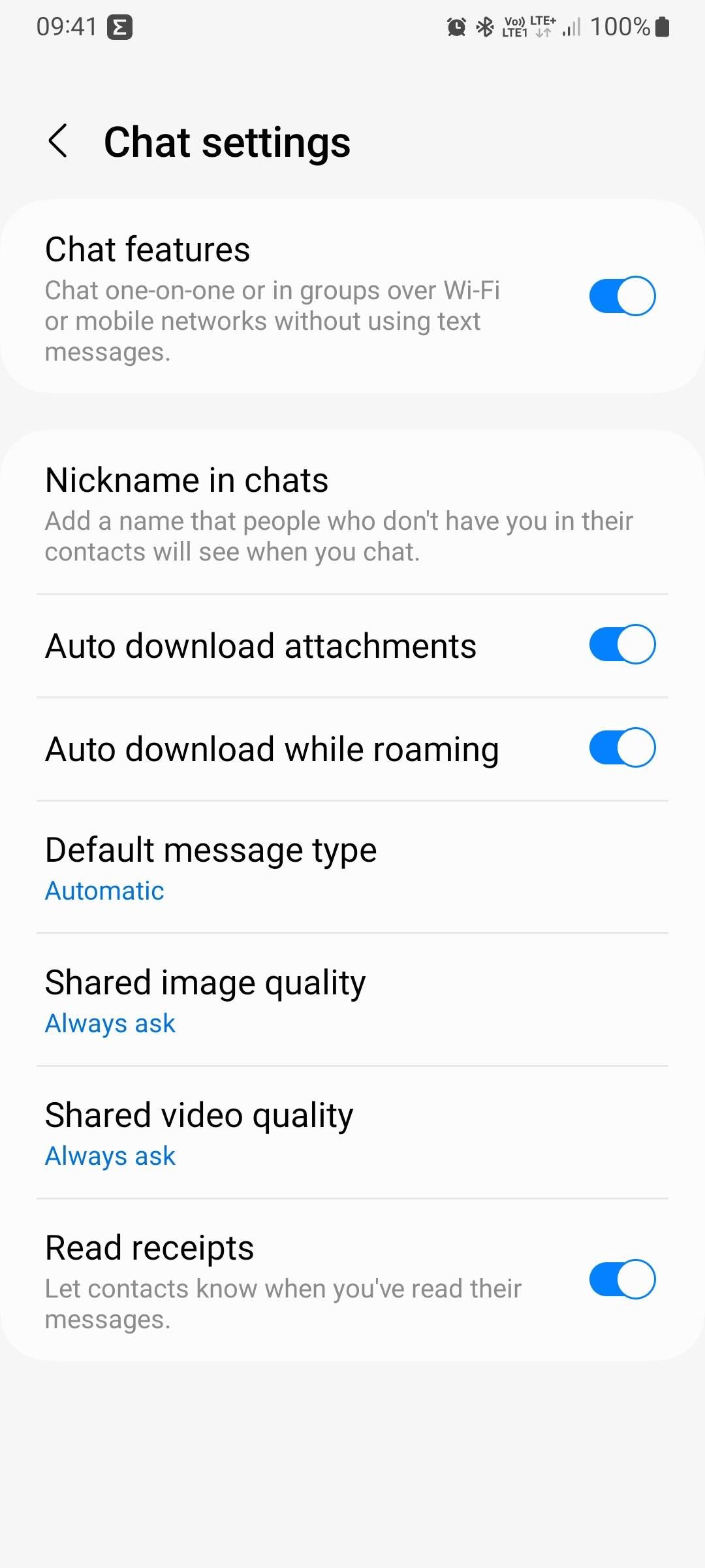 samsung sms setting