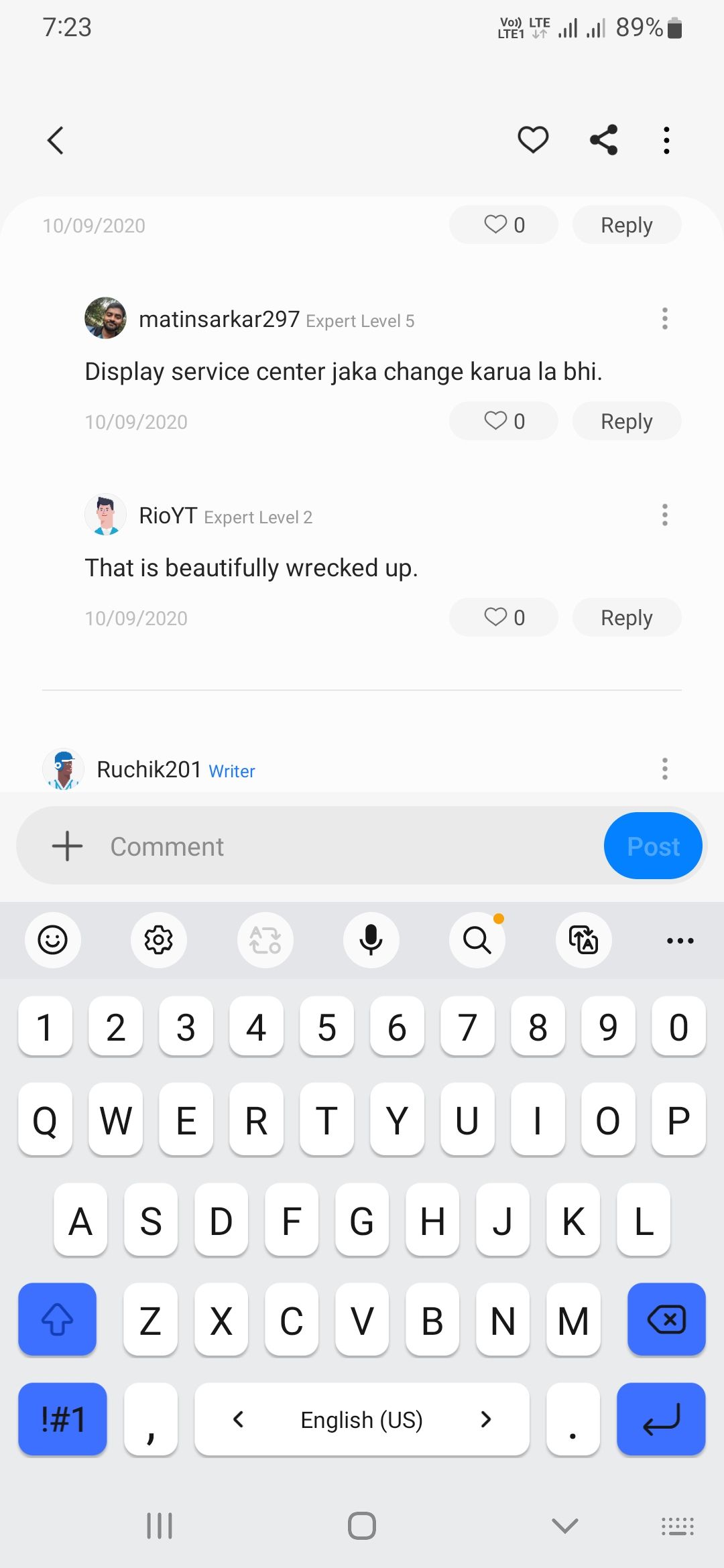 Purple spot on Samsung m21 display Samsung Members