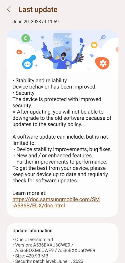 Galaxy A53 started receiving June security update ... - Samsung Members