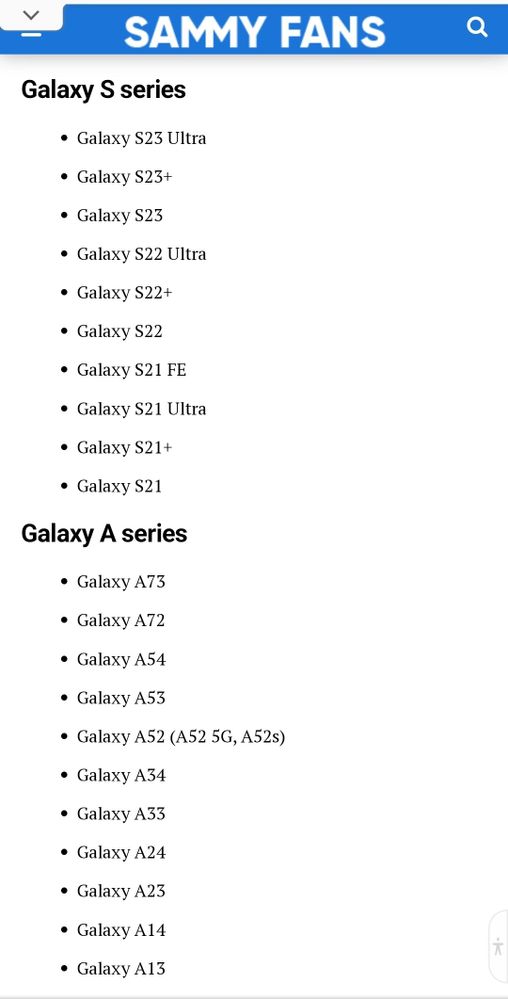 Samsung Android 14 Update List: ONEUI6. - Samsung Members