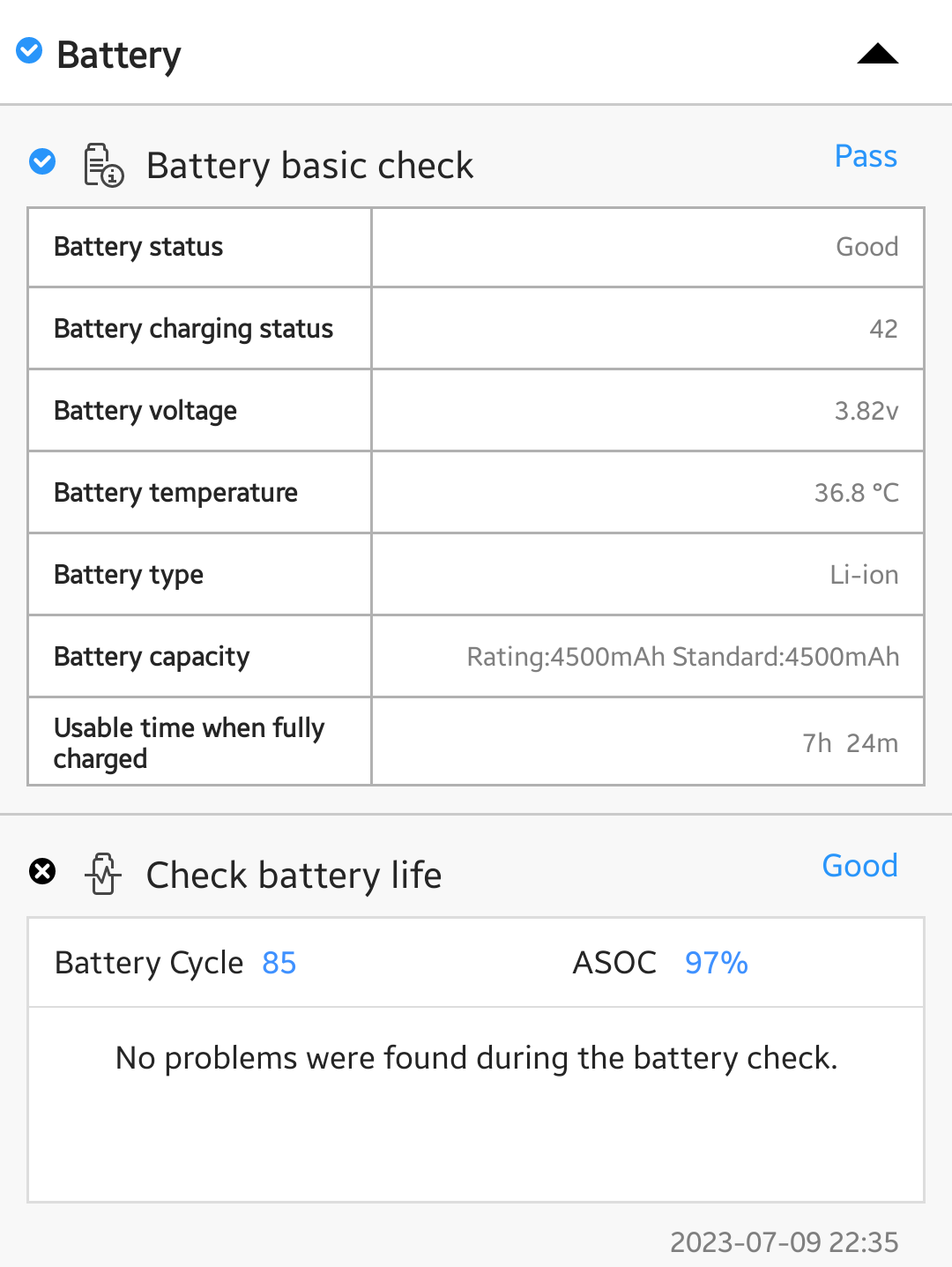 S21fe battery health Samsung Members