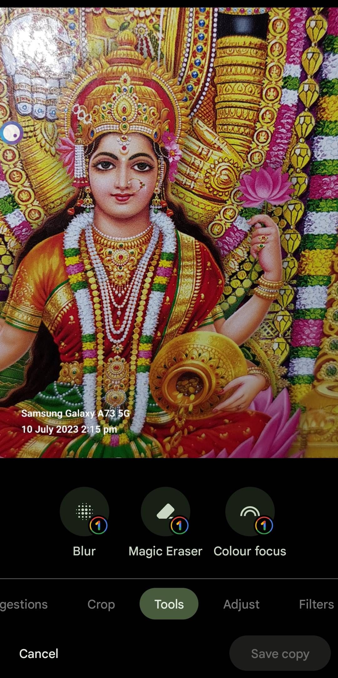 A73 5g magic eraser in photos (google) Samsung Members