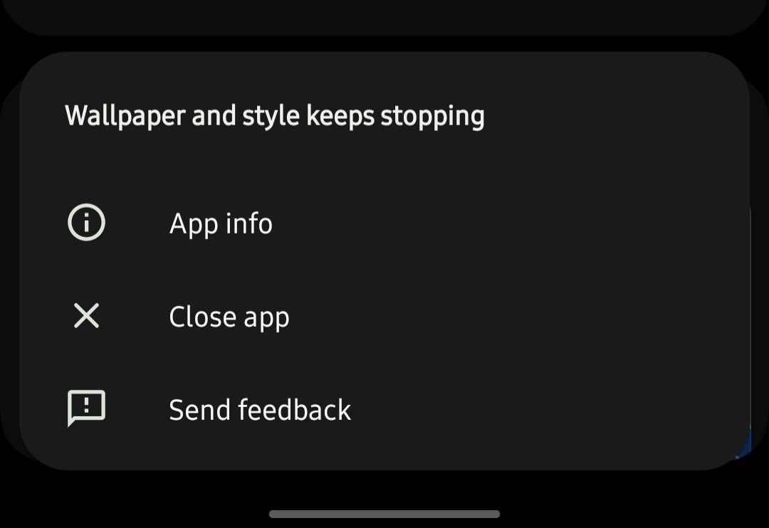 not able to change wallpaper and style settings Samsung Members