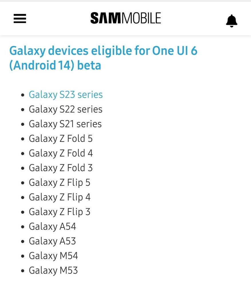 Android 14 Beta Tester phones list - Samsung Members