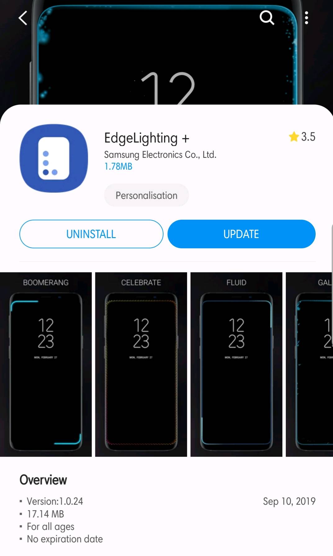 edge light samsung