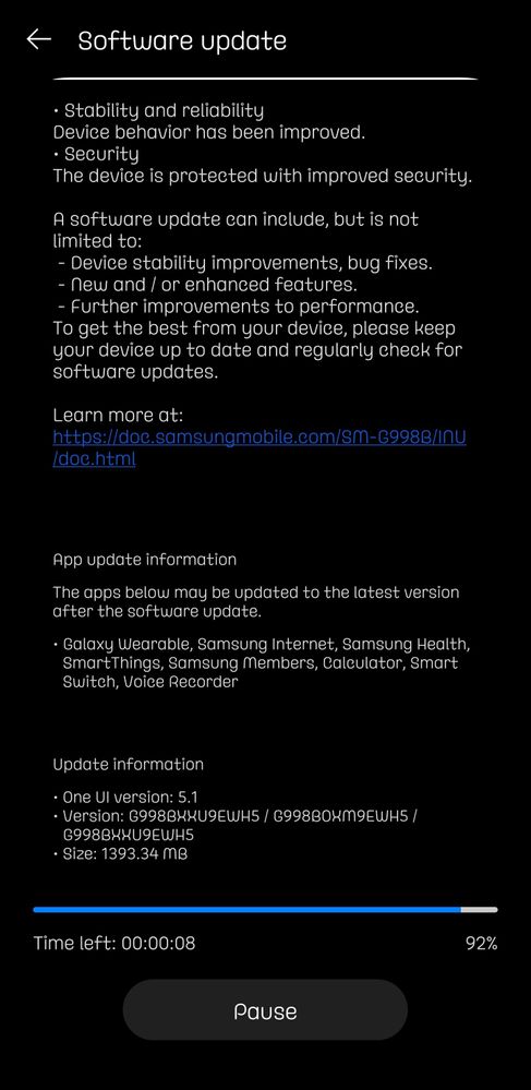 New software update for Samsung galaxy s21 ultra - Samsung Members