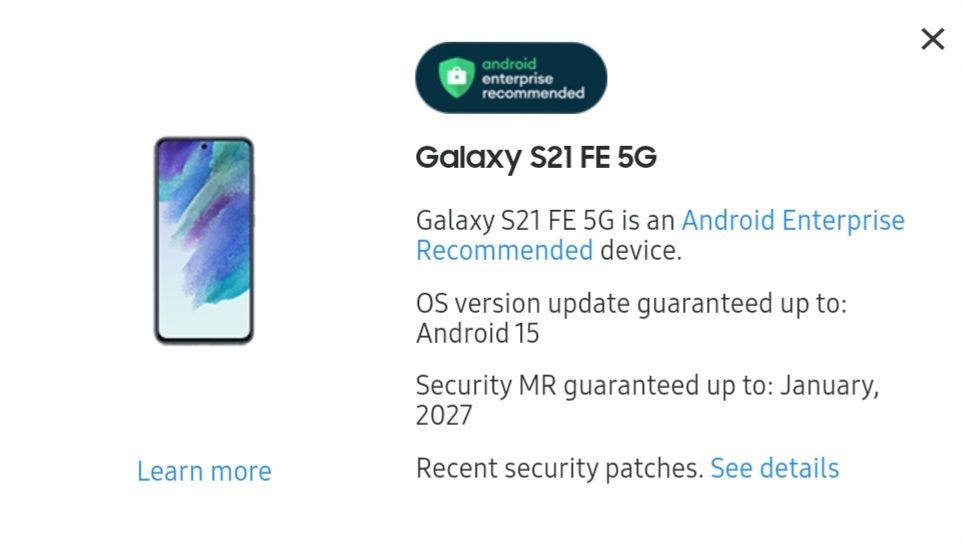 Every Samsung Galaxy device eligible for four years of Android updates