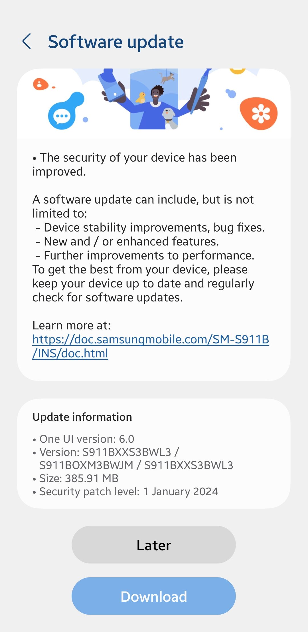 S23 January patch update available to install - Samsung Members
