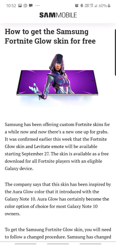 How to get Samsung fortnite Glow skin for free! - Samsung Members