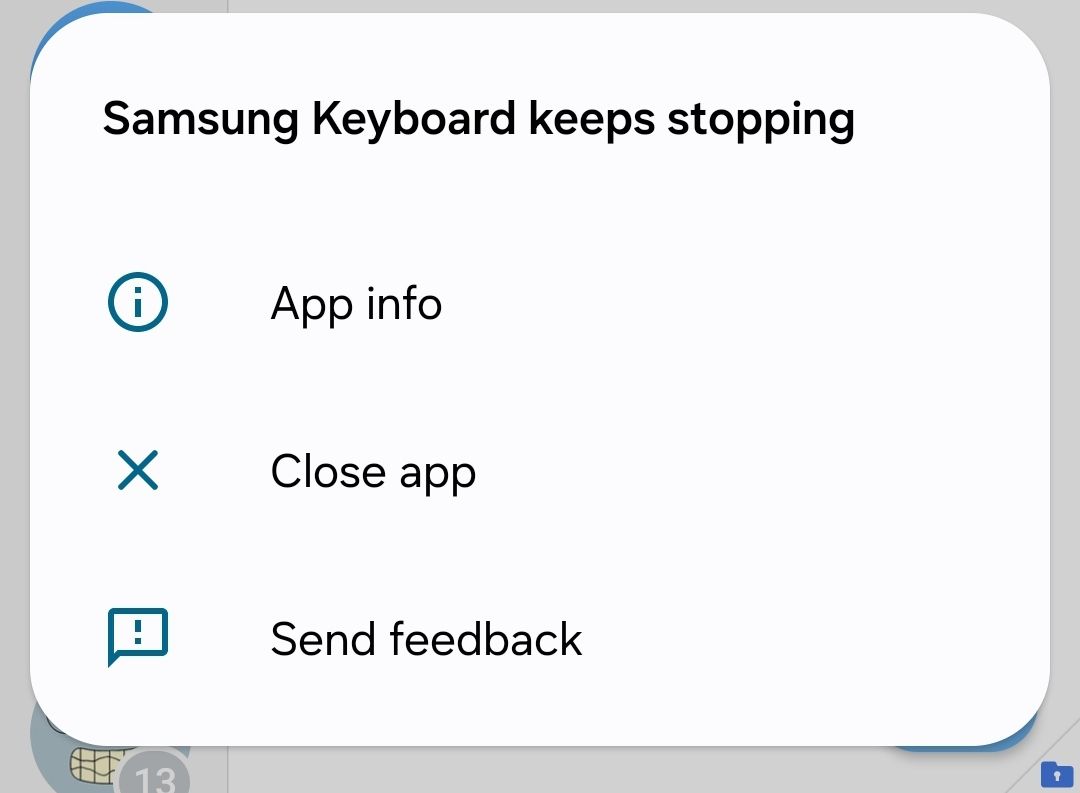 Samsung Keyboard continuously stopping in secure f... Samsung Members