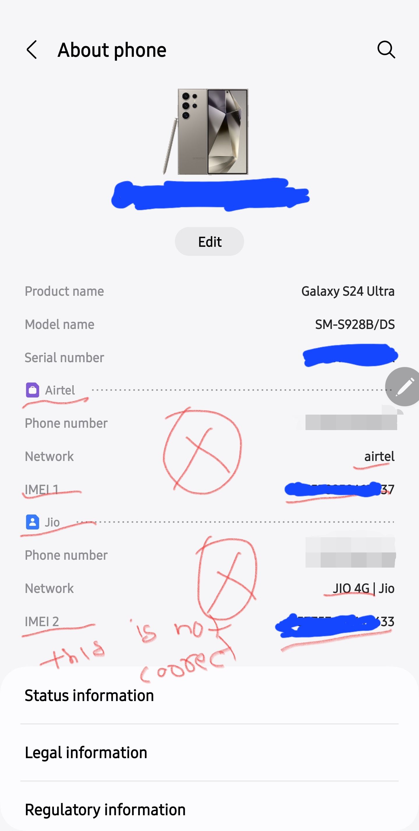 S24 ultra IMEI/ Slim Slot issues ? Is everyone fac - Samsung