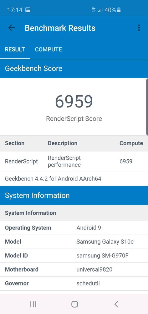 Galaxy s10e benchmark after latest update - Samsung Members