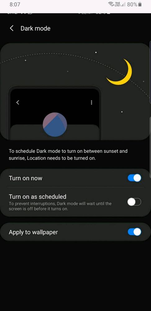 Android 10 dark mode wallpaper - Samsung Members