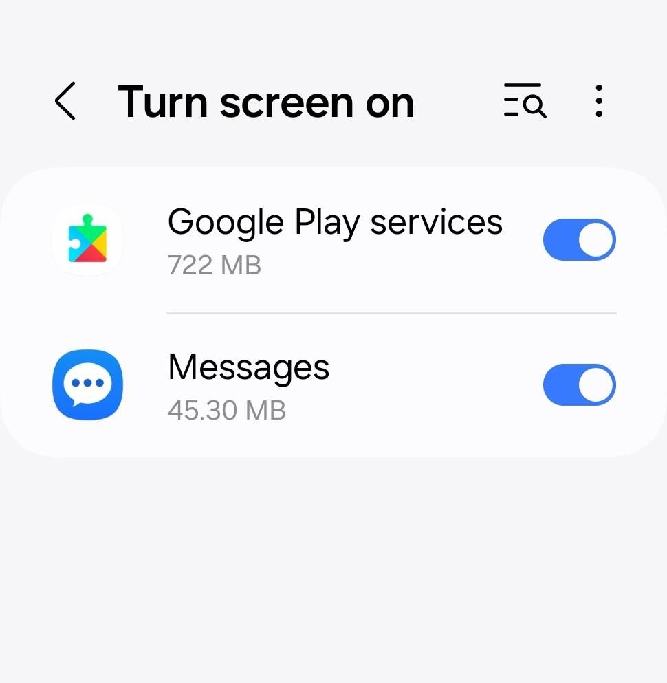light up screen notification samsung