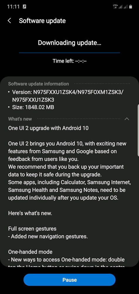 Galaxy Note 10 one ui 2.0 beta update India