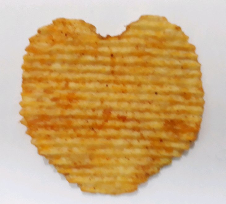 heart shaped potato chips..yummy..click.. Samsung Members