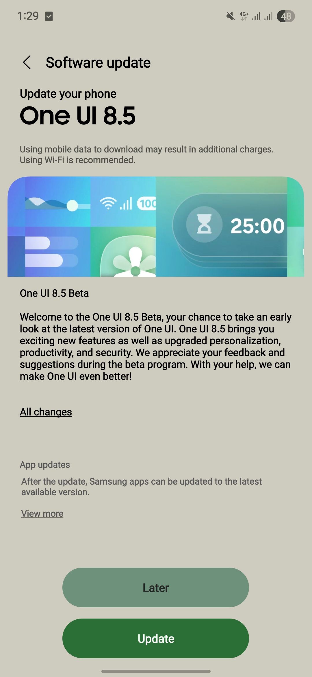 8.5 Update in india for A55 - Samsung Members