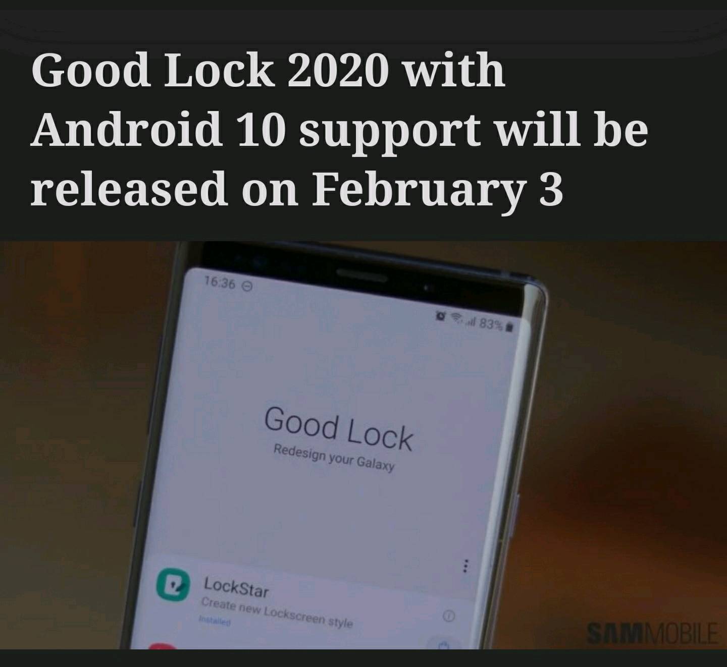 GOODLOCK 2020/UPDATE/FEBRUARY - Samsung Members
