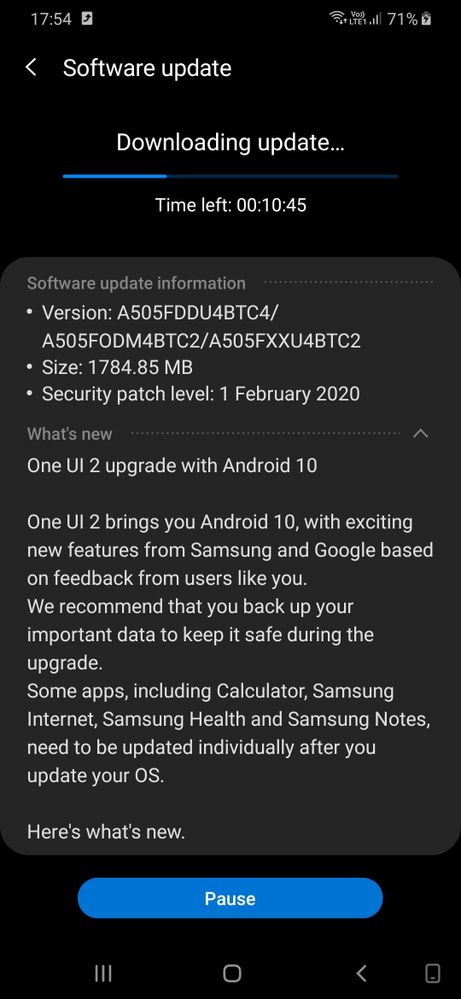 A50 ANDROID 10 ONE UI 2.0 - Samsung Members