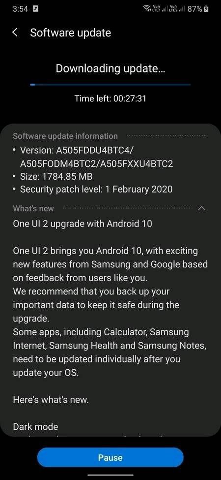 Samsung A50 Android 10 with one ui 2.0 is arrived ... - Samsung Members