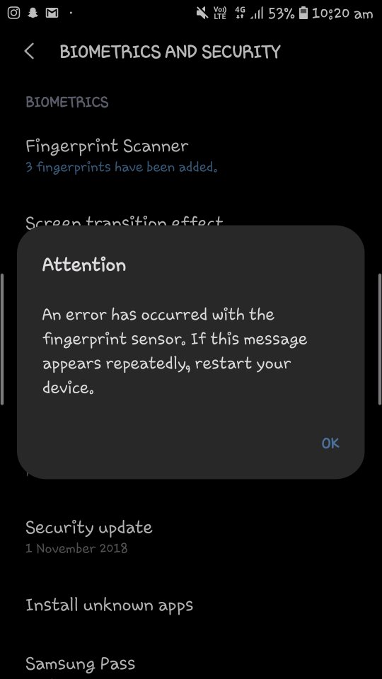 Samsung j7 prime fingerprint not working!!!! - Samsung Members