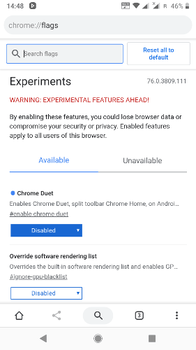 Chrome //flags parallel downloading