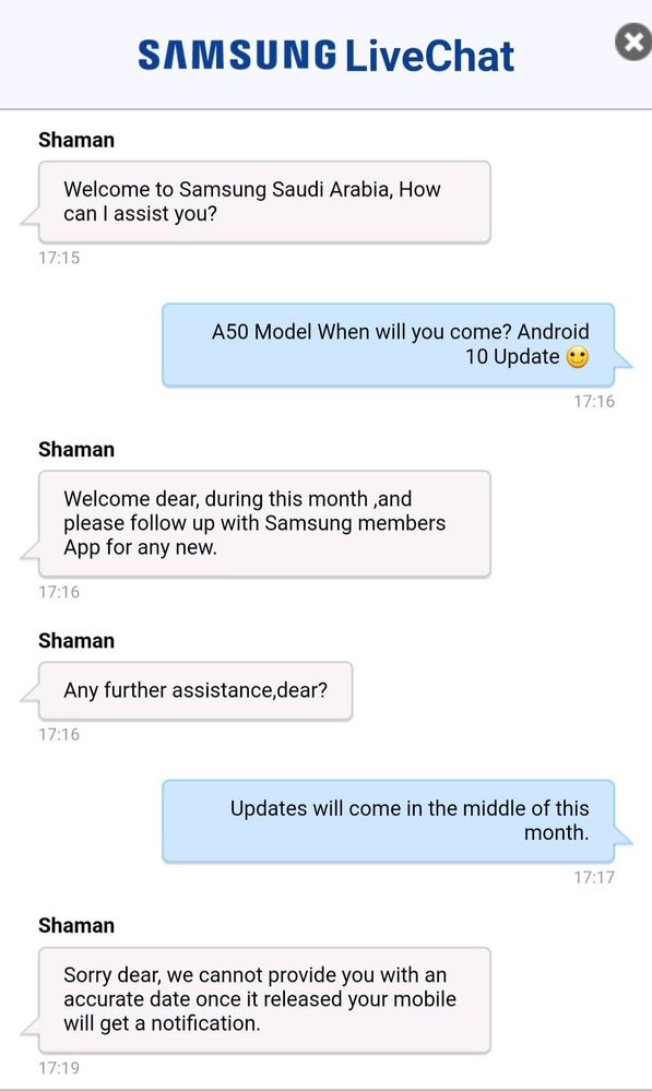 Samsung Live Chat - Samsung Members