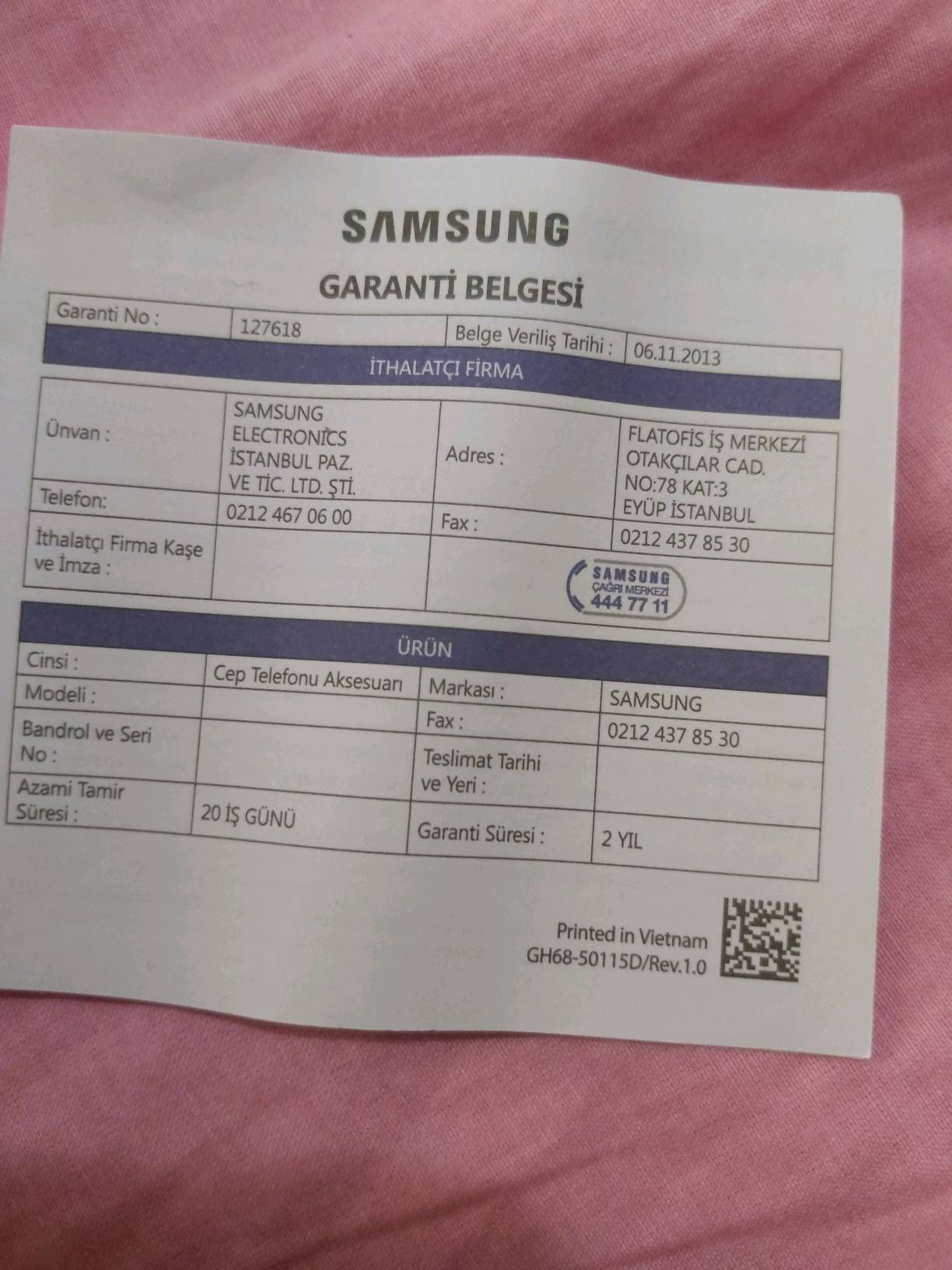 Solved: Garanti belgesi - Samsung Members
