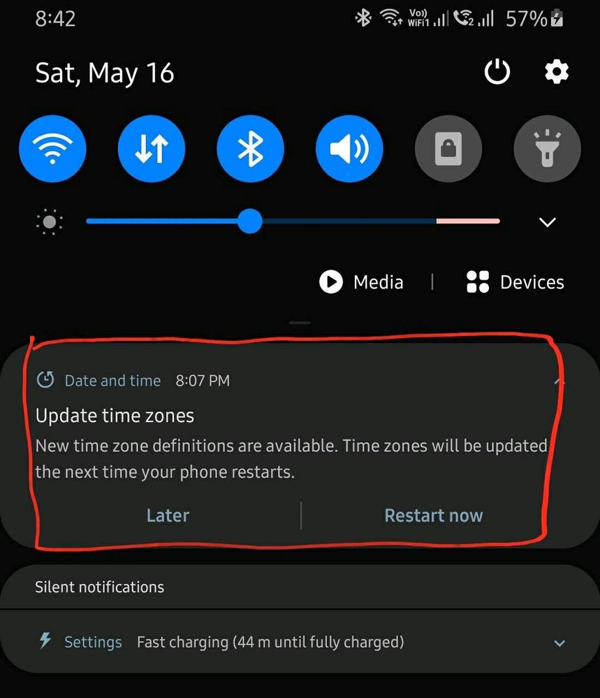 Time Zone definitions update for note 10 plus Samsung Members