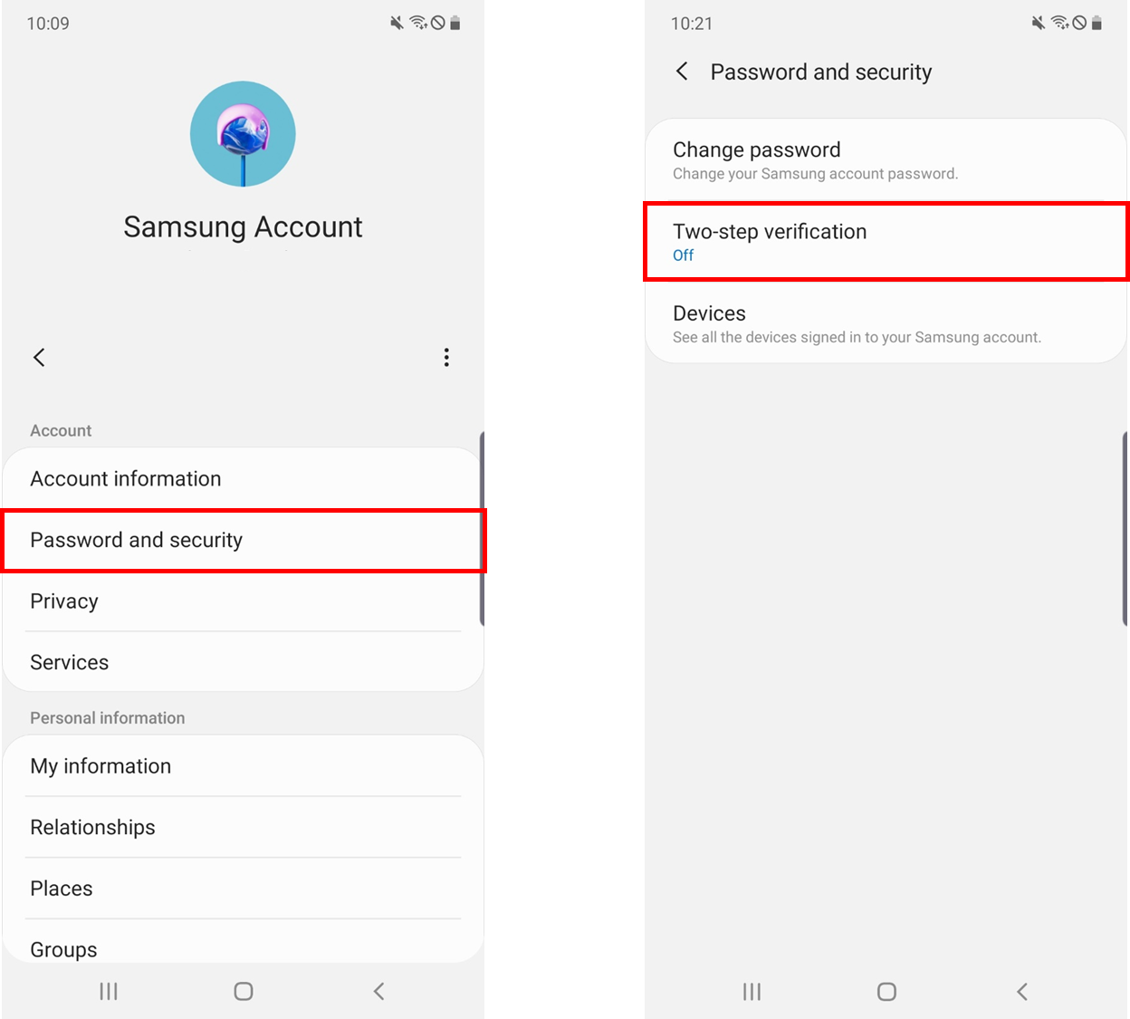 Keep your Samsung Account safe and secure. Set up  - Samsung