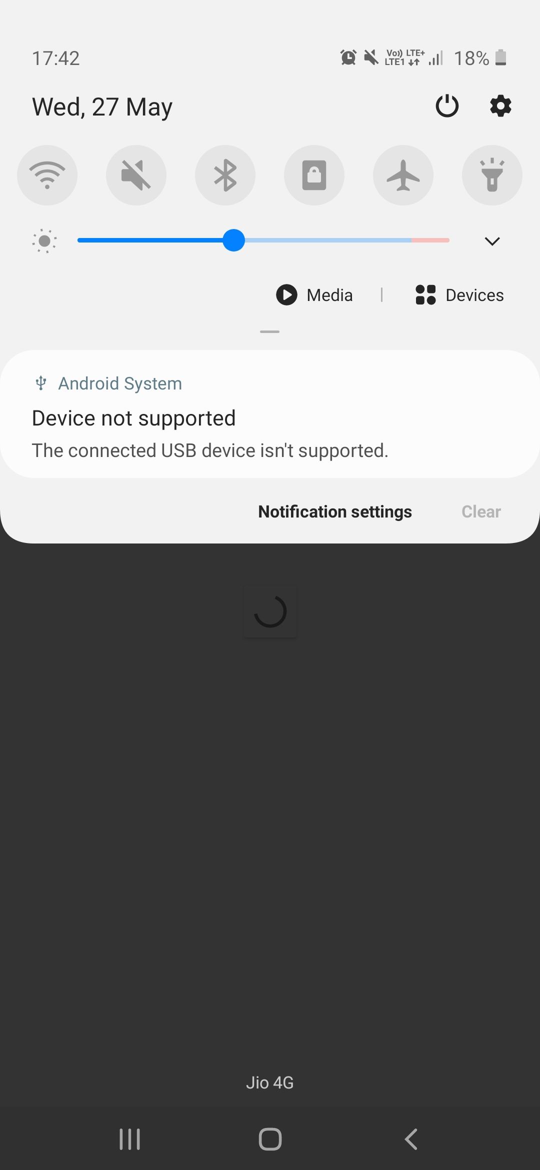 not charging showing the connected usb device not... - Samsung Members