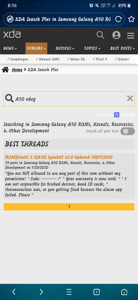 One Ui 2.1 For A50 - Samsung Members
