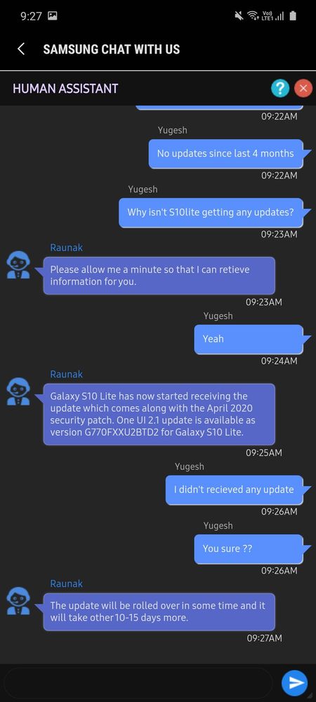 S10 lite one ui 2.1 update...... - Samsung Members