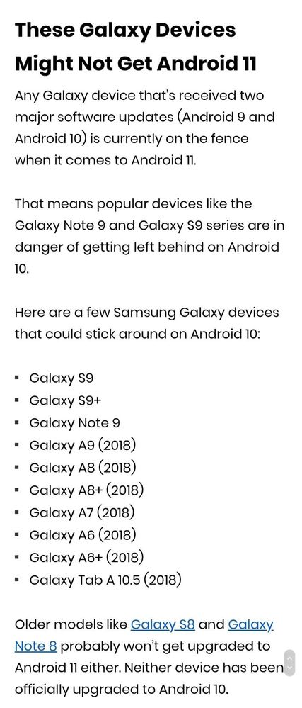 These Galaxy Devices Might Not Get Android 11 - Samsung Members