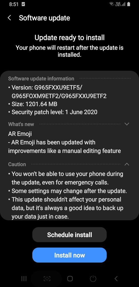 One UI 2.1 update for Galaxy S9 plus is now receiv... - Samsung Members