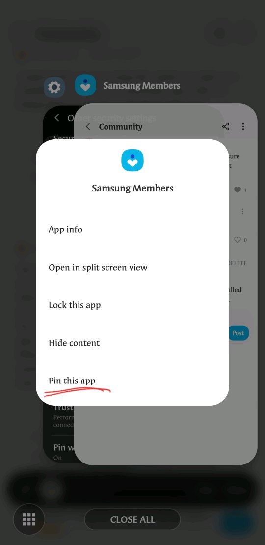 Screen hide - Samsung Members