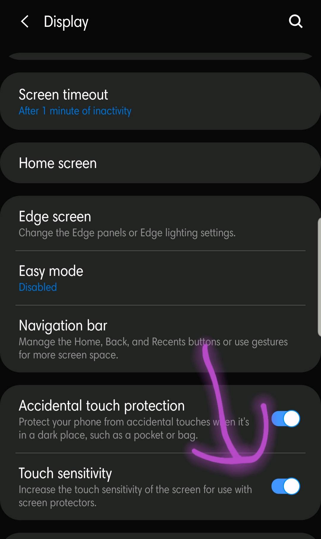 samsung a50 touch and display
