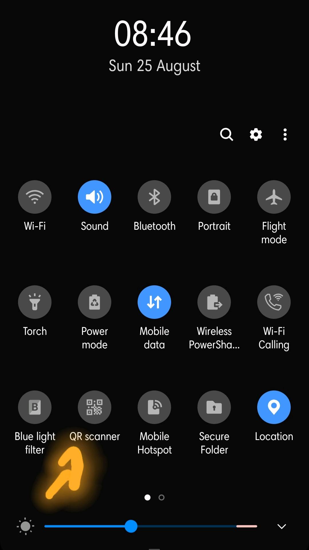 samsung a10 qr scanner