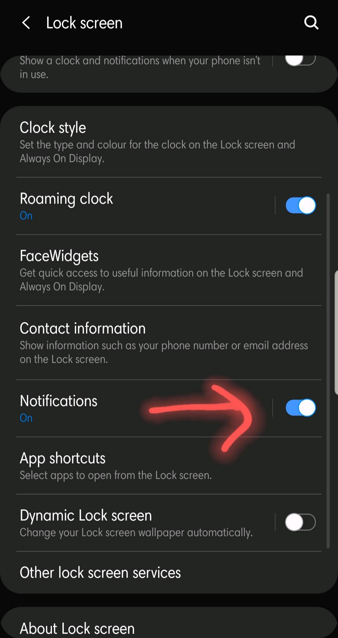 samsung a50 message notification