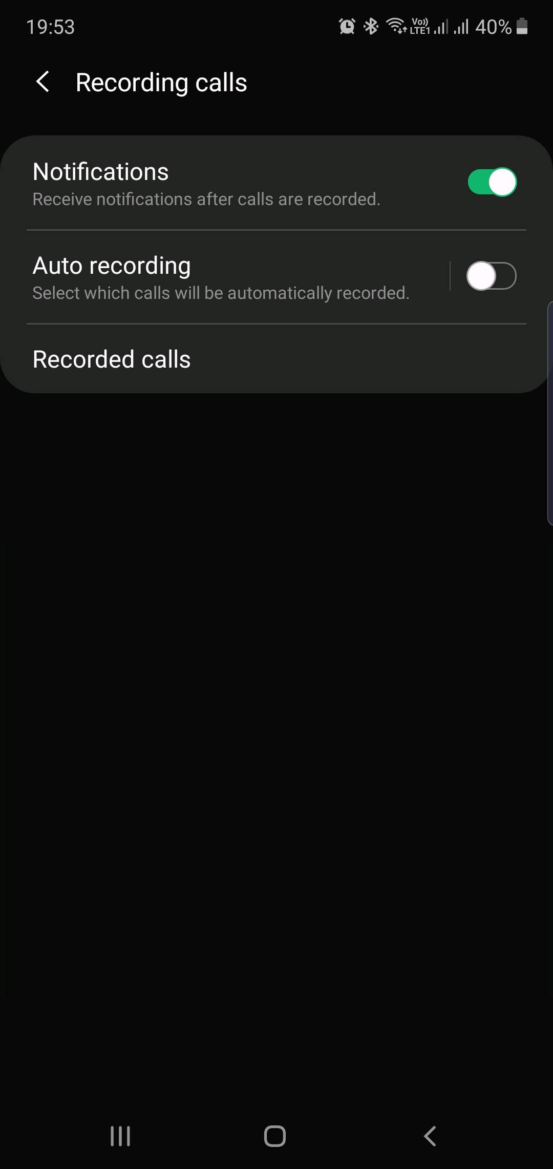 call recording in samsung a50