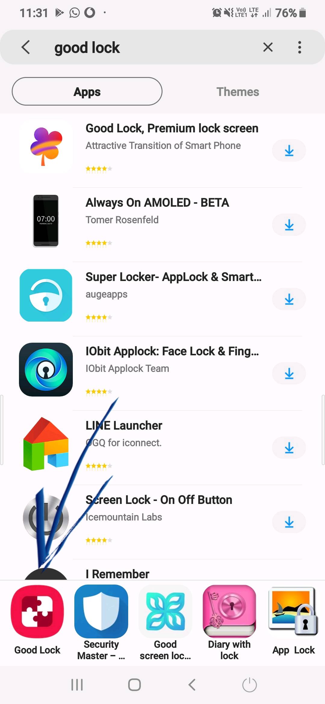 good lock app galaxy store